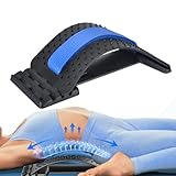 YooYuan Back Stretcher for Lower Back Pain Relief, Back Cracker Board, 4 Level Adjustable Back Lumbar Massager (Blue)