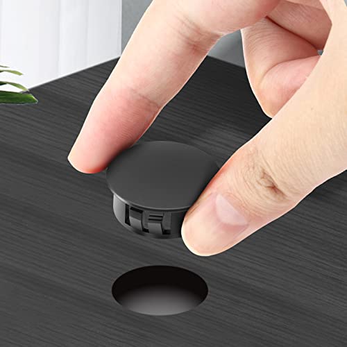 Image of 260PCS Black Plastic Plugs Hole, Round PA66 Plug Furniture Hole Decorative Cover 8 Size 1 /4 inch 5 /16 inch 3 /8 inch 1 /2 inch 5 /8 inch 3 /4 inch 7 /8 inch 1 inch