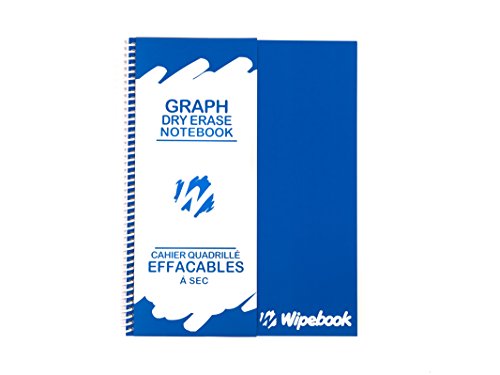 WIPEBOOK REUSABLE NOTEBOOK - Dry Erase Notebook Available in Blank, Ruled or Graph | Dry Erase Notepad Paper for Meeting, Business, Office, Home | Mini Dry Erase Board | Graph