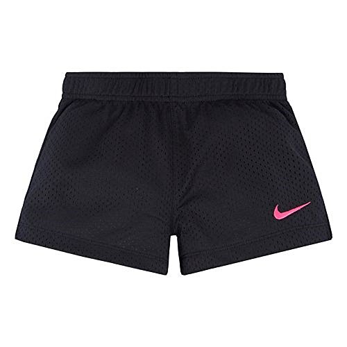 Nike Toddler Girl Logo Mesh Active Shorts (2T, Black)