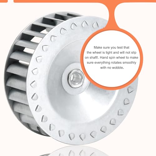 Image of Hiorucet LA11AA005 Blower Wheel, P441-1146, LA11AA004, LA11AA006, P4411146 Draft Inducer Motor Wheel for HVAC Brand Carrier Bryant Payne Furnace, Used with Carrier Inducer Motor 318984-753, HC21ZE117.