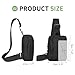 SUIKIHUM Mini Sling Bag for Men and Women, 7.5 Inch Small Anti Theft Crossbody Sling Backpack Nylon Chest Bag Fanny Pack for Travel Running Hiking (Black)