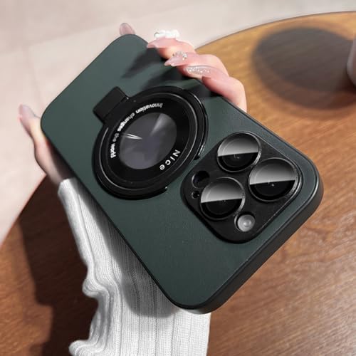 Étui en cuir magnétique pour iPhone 11Pro Max et silicone vert foncé