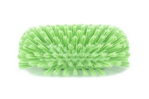 Image of SPARTA Tank and Kettle Scrub Brush Heavy-Duty Tile Brush, Color-Coded and Handle Compatible (Sold Separately) for Optimal Access In Spacious Containers, Plastic, 5.5 X 9.5 Inches, Lime