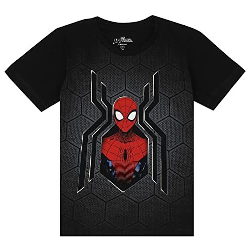 Image of Kidsville Spiderman Printed Regular Fit Black Cotton Boy's T-Shirt