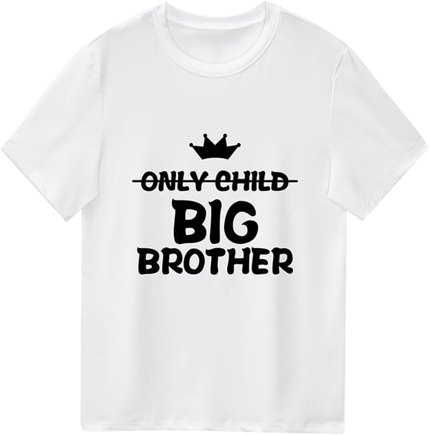 XinhuidaKids Boys Big Brother T Shirts Tops Toddler Baby Tees Outfit Summer Short Sleeve Clothes Older Brother Announcement Gift