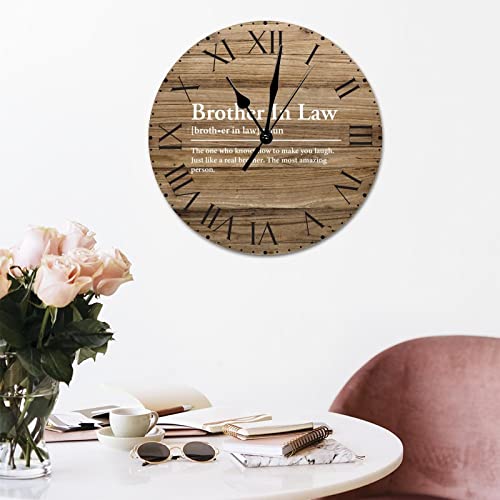 PVC-Wall-Clock-Brother-in-Law-Definition-Numeral-Clocks-Primitive-Sayings-Roman-Numerals-Clock-Typography-Wall-Art-12in-Battery-Operated-Country-Frameless-Clocks-for-Home-Living-Room-Dining PVC Wall Clock Brother in Law Definition Numeral Clocks Primitive Sayings Roman Numerals Clock Typography Wall Art 12in Battery Operated Country Frameless Clocks for Home Living Room Dining