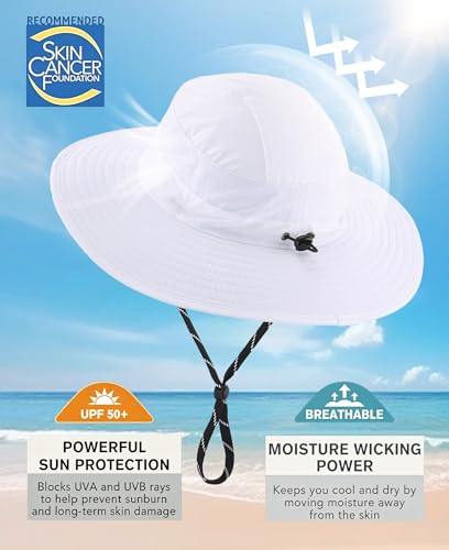 Image of Connectyle UPF 50+ Wide Brim Sun Hat for Men Women UV Protection Bucket Hats Outdoor Breathable Safari Hat for Fishing Hiking