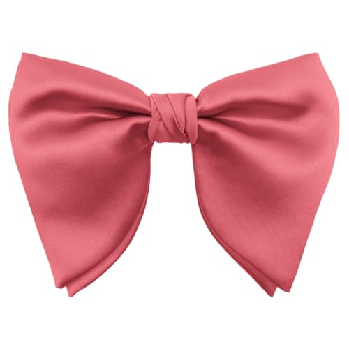 Image of Luckyvestir Oversized Bow Ties for Men, Pre Tied Clip on Men's Black Bowtie for Wedding Tuxedo Banquets Formal Wear