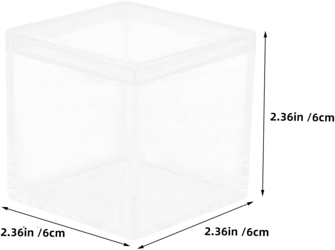 HOOTNEE Acrylic Cube Storage Boxes 10pcs for Candy and Jewelry