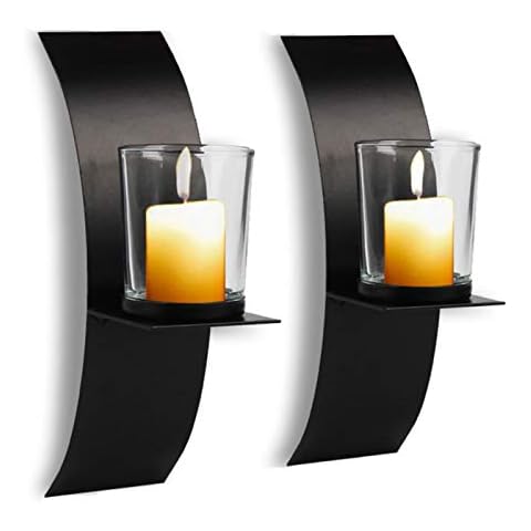 2Pcs Modern Art Iron Candle Holders Cover