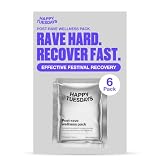 Happy Tuesdays Post-Rave Wellness Packs | After Party Recovery Capsules | Supports Mood, Sleep, Energy, Focus, Tired Muscles | 5-HTP, NAC, ALA, Tyrosine, B Vitamins, Magnesium, Ashwagandha | 6 Pack
