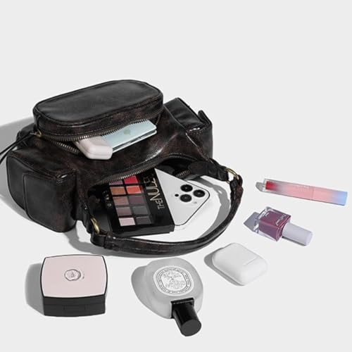 Image of Shoulder Purse for Women, Leather Women's Handbag Y2k Aesthetic Coquette Shoulder Bag Hobo Punk Trendy Ladies Purse