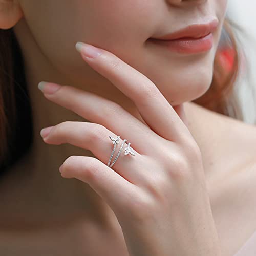 Otxas Silver Butterfly Ring for Women - Cute Engagement Jewelry2