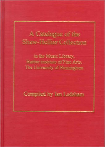 A Catalogue of the Shaw-Hellier Collection (Routledge Revivals)