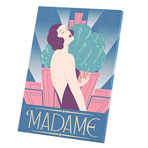 Tableau décoratif toile imprimée Madame Chic : affiche poster déco vintage France 40 x 56 cm