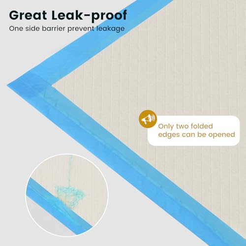 Image of Gardner Pet Ultra Absorbent Thicker Dog Pee Pads Rugular 21.7 inchx21.7 inch Leak-Proof Odor-Control Small Blue Puppy Training Pads Full Edge-Wrapping Pad for Dogs Dogs, Puppies, Doggie, Cats, Rabbits - 50 Ct