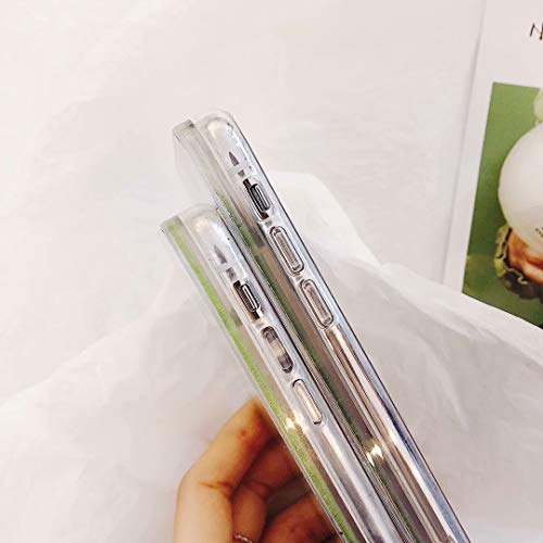 Luvi For Iphone 6/6S Liquid Case Funny Shiny Stars Sparkle Green Quicksands Shell Flowing Floating Ultra Thin Clear Bumper Fruit Avocado Pattern Glitter Cover Fitted For Iphone 6/6S 4.7" #TOP6