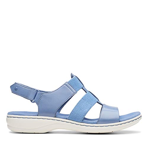 Clarks Leisa Brody, Sandalias de Talón Abierto para Mujer, Azul (Mid Blue-),...