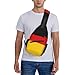 WZYCWB German flag Pattern Crossbody Bag - Lightweight Casual Travel Shoulder Bag