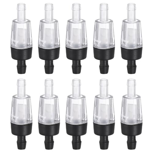 M METERXITY 10-Pack Aquarium Air Check Valve, Plastic One Way Non-Return Valves Air Valve Air Tubing Accessories Air Pump Accessories for 3/16 Airline Tubing Fish Tank [Black White]