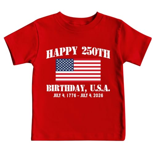 Image of 4th of July Shirts Toddler Boys Girls American Flag USA T-Shirt Kids Patriotic Tee Tops