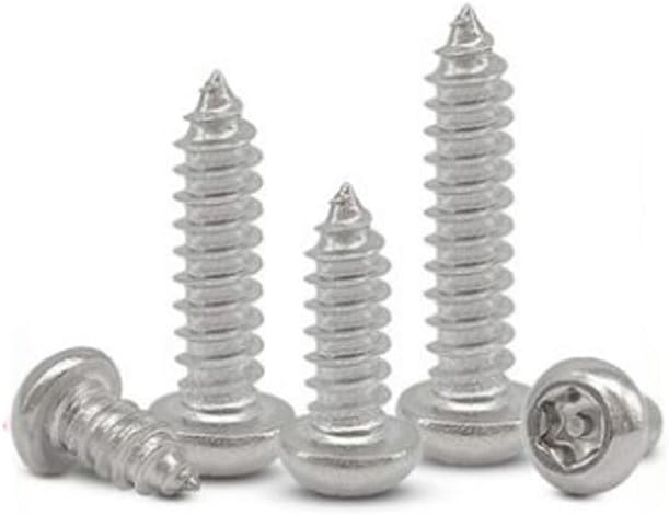 M4 M5 M6 self-tapping screws inner plum blossom slot pan round head with column point screw nail 304 stainless steel - (Size: M5x14mm (20pcs))