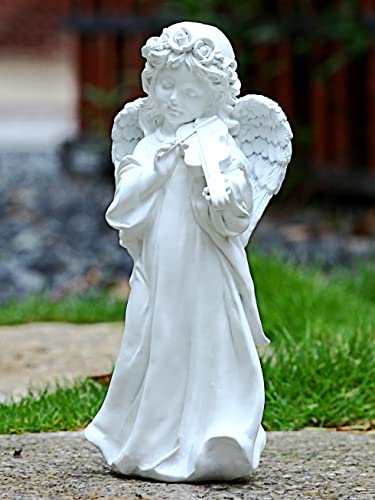 Blltllw Angel Figurines Decor Garden Angel Sculpture Outdoor Patio Lawn Ornaments Mother's Day Thanksgiving Day Gardening Gift Resin Angel Statue 11.41 Inches (Violin) #TOP6