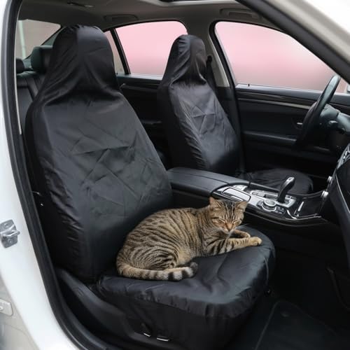 Image of STHIRA Set of 2 Car Chair Covers,Full Coverage Driver's Seat Cover Passenger Seat Cover Universal Slip-on Anti-Scratch Protective Car Waterproof for SUV