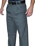 Smitty | BBS-375 | Pleated Combo Pants w/Expander Waist Band | Baseball Softball | Umpire's Choice! (Charcoal Gray, 44)