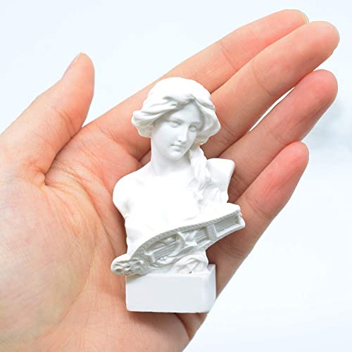 Picaru Resin Bust Statue 2.95 Inch Plaster Figurines Mini Home Decoration Sculpture White For Art Hobbyist-Artemis, Home Decoration #TOP4