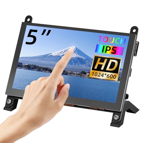 Image of 5 Inch Mini Monitor Small Monitor with Capacitive Touch Screen 1024 * 600 High Pixel Display Full View HDMI- IPS Monitors Portable for Raspberry Piscreen 、for BB Black、for Banana Pi etc