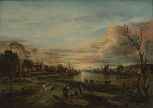 Poster image impression sur toile paysage Aert Van Der Neer