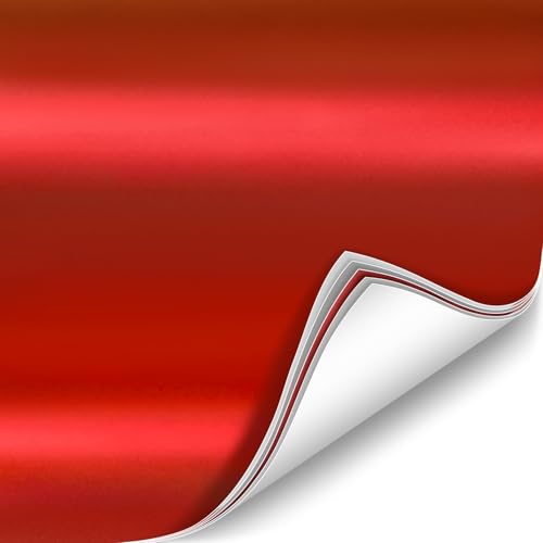Image of ColorFusion PPF by VViViD, Satin Stealth Chrome Red Dry Apply PPF Vinyl Car Wrap Roll 1ft x 5ft
