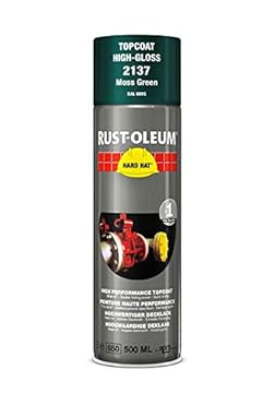 RUST-OLEUM 2137 Hard Hat Topcoat Ral-Colours, The Nr. 1 Industrial Paint Aerosol. Go Further, Work Faster, Last Longer!, Moss green-RAL 6005