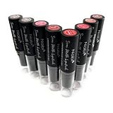 8 Colors Nabi Semi Matte Lipstick, Smooth Application and Won’t Dry Out Lips (BROWN, REAL RED, PINK, ROSE, PEACH, WINE, CABARET, DARK RED)