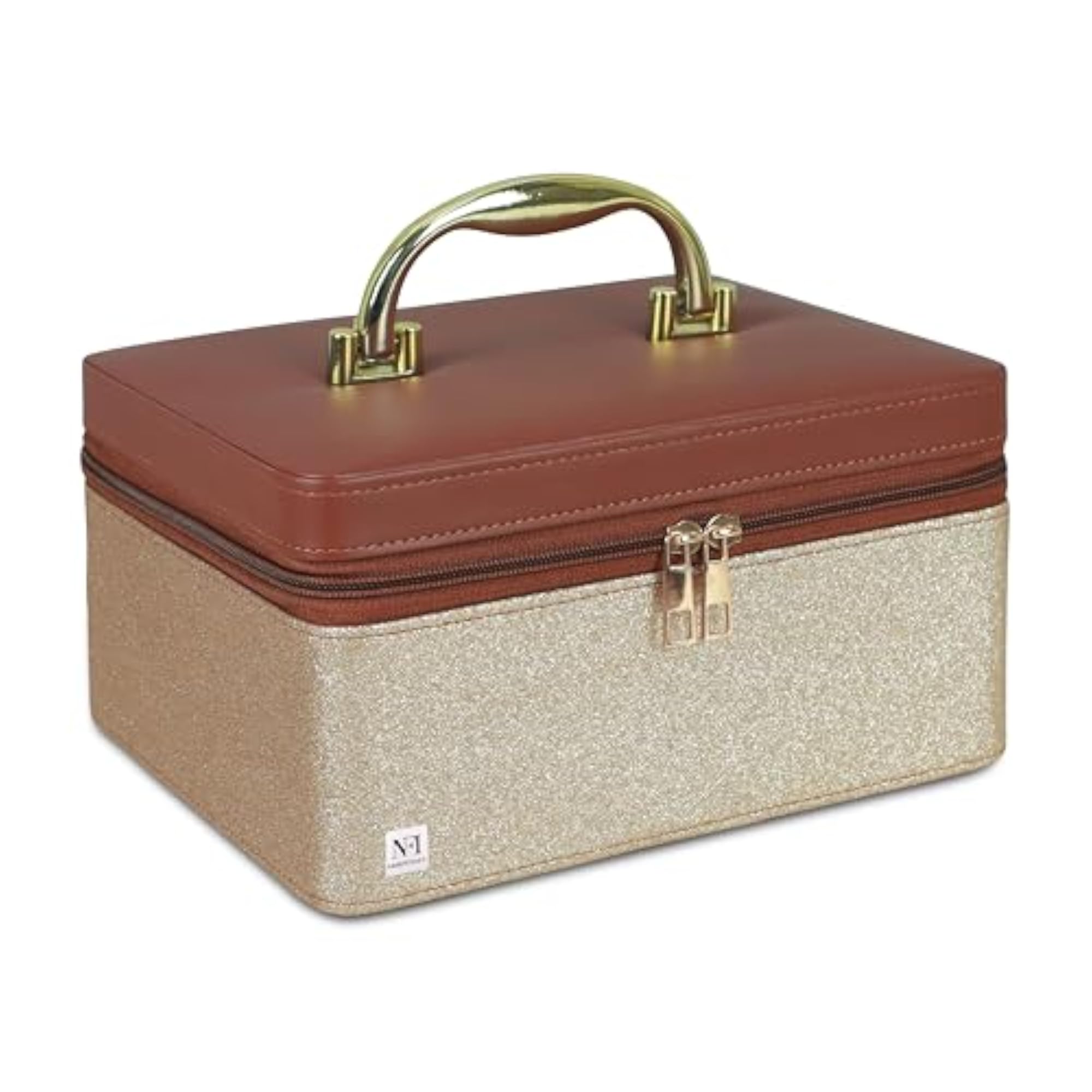 Bridal Makeup Box, Elegant Cosmetic Storage for Travel
