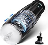 Automatic Male Masturbator Sex Toys for Men, 10 Thrusting & 10 Rotating Modes Blowjob Male Sex Toy Adult Toy, Hands Free Masturbators Pocket Pussy Stroker Penis Pump Sex Machine with Suction Base