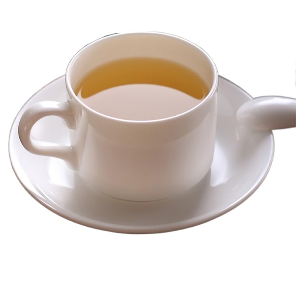 GHKryD Tea set, Ceramic Pure White European Afternoon Tea Bone China Coffee Cup Set Creative
