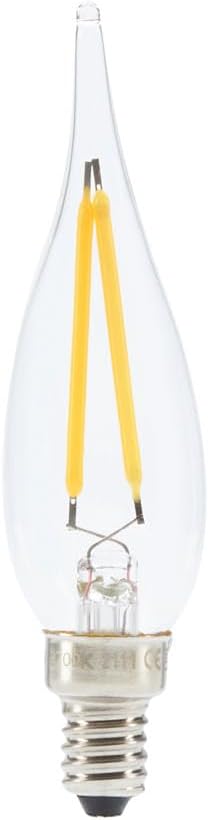 Girard Sudron 711616-LED 22mm 'Grand Siecle' Candle GS1 LED Filament Lightbulb Lamp, E10 (MES Miniature Edison Screw Cap), Clear, Warm White, 100 Lumens, 1 W [Energy Class A++]