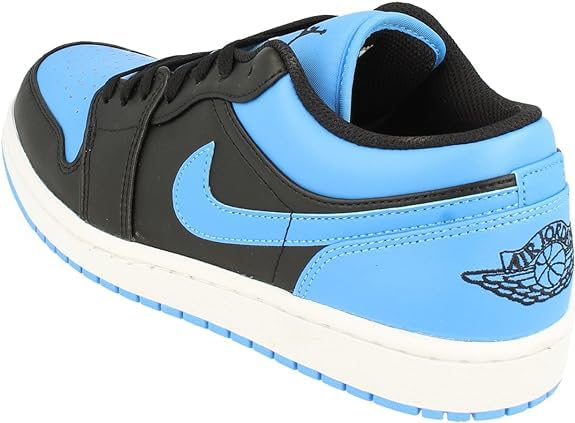 Nike Air Jordan 1 Low Men's Black/Black-University Blue 553558-041 - Size 11.5