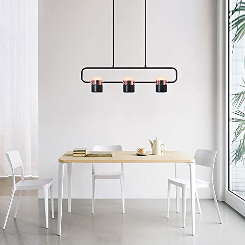Luminaire suspendu linéaire LED 3000K en métal pour îlot de cuisine