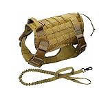 Premium Tactical Dog Harness, Military Dog Harness Patent Straps, Extended Service Dog Vest No Pull
