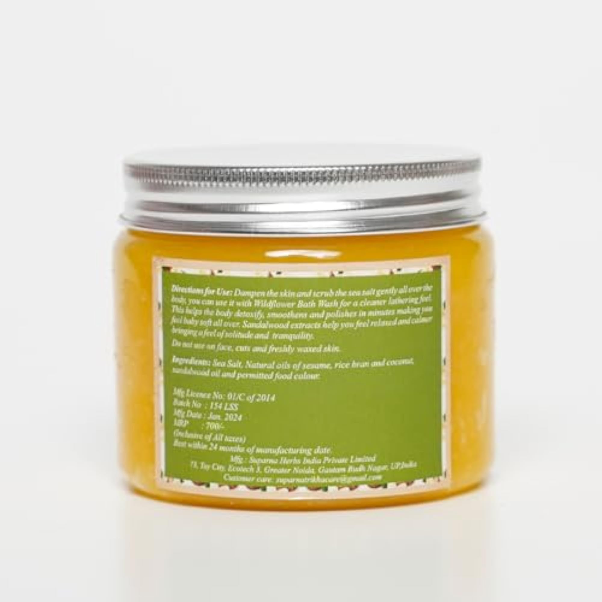 Sandalwood Sea Salt Body Scrub, Tranquil Spa Polish