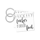 3dRose, Fuck - Funny Gift for Adult, set of 2 Key Chains