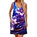 USA Dress Fashion Maternity Patriotic USA Flag Stars Stripe Dressy Sleeveless O Neck Casual Fourth of July Outfit Vestidos De Verano para Mujer 2025