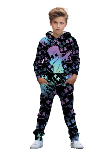boys' clothing sets, 2-Piece Hoodie & Pants Outfits for Boys Size 4-14 | Lightweight Non-Fleece Fall & Spring Clothing Sets