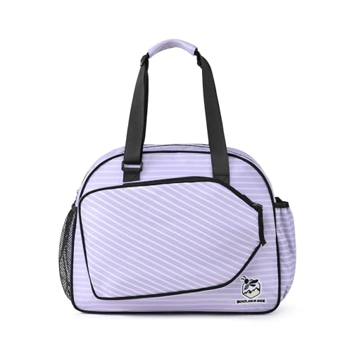 Image of Boulder Bee Pickleball Bags, Premium Pickleball Tote Bag for Girls, Women's Hand /Shoulder Gym Bag w Water Bottle Holder, with Pickleball Racquet /Paddle Holder