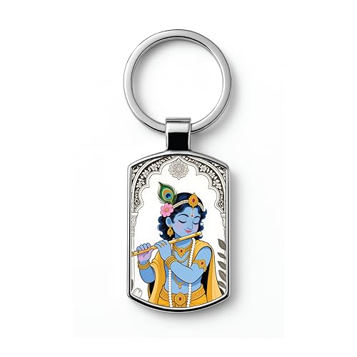 Image of Stylish Metal Keychains with Permanent Glossy Print - Inspirational Quotes & Spiritual Designs - Perfect Key chains for loved ones, Personal Use, Gifts & Return Gifts