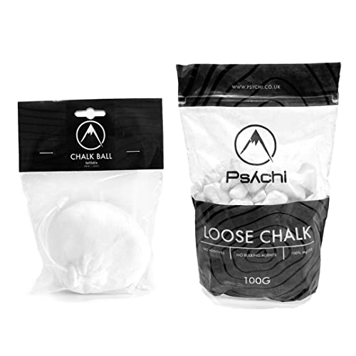 Psychi Paquete de Recambio Tiza de Escalada, Unisex, Blanco, Talla única Cover